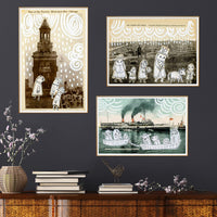 Ghosty Sad Times Prints Postcard Series