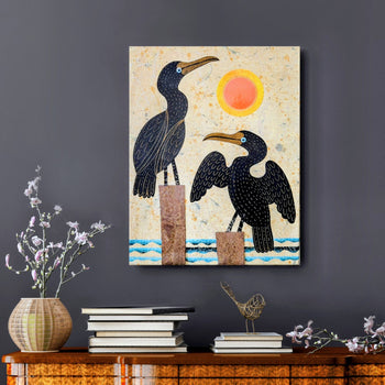 Cormorant Cove 11x14" Original Collage