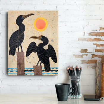 Cormorant Cove 11x14" Original Collage