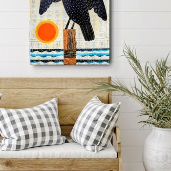 Cormorant Cove 9x12" Original Collage