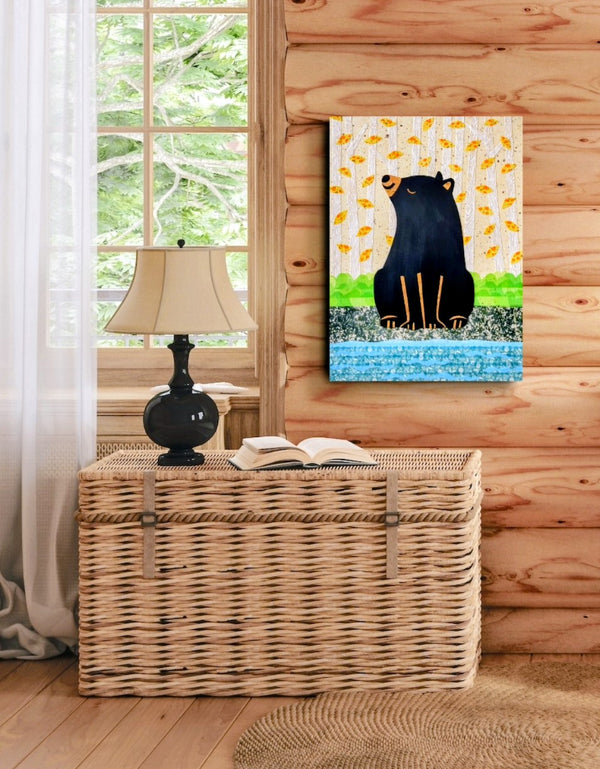 Bear At the River 12x16" Original Collage