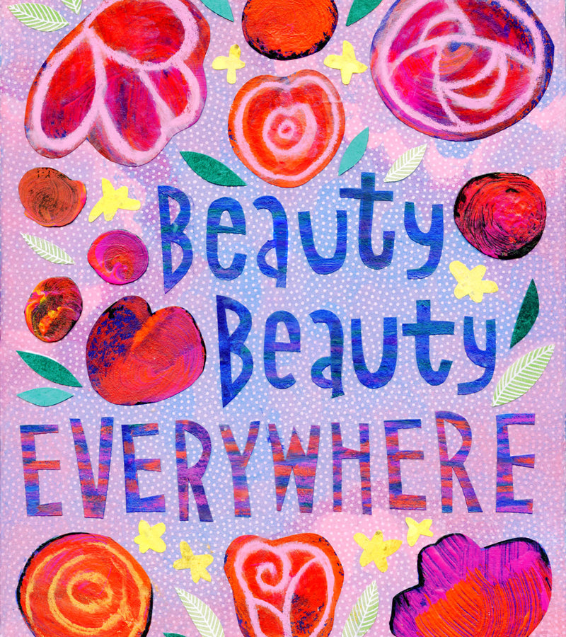Kate Endle Beauty, Beauty Everywhere hand lettering 