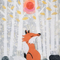 Fox In Winter 12x16" Original Collage