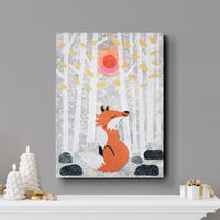 Fox In Winter 12x16" Original Collage