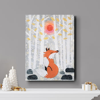 Fox In Winter 12x16" Original Collage