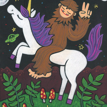 Believe....Terrific Twosome Unicorn and Sasquatch Print