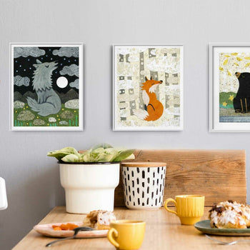 Black Bear By the River Print