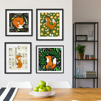 Fox In the Seasons-Autumn Fox Print