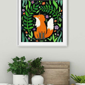 Fox In the Seasons-Spring Fox Print