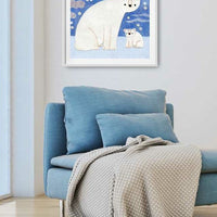 Twilight Polar Bears Print