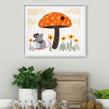 Mouse and Mushroom Print