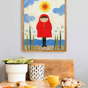 Girl At Beach Print