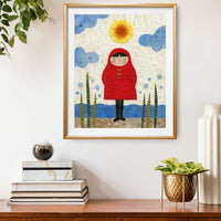 Girl At Beach Print