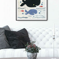 Whale Swim Print