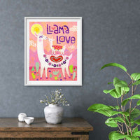 Llama Love Print