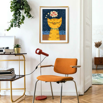 Orange Cat Dreams Big Print