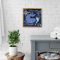 Big Blue and Little Blue Whale Print