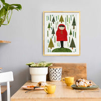 Girl In Pines Print