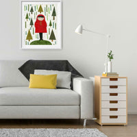 Girl In Pines Print