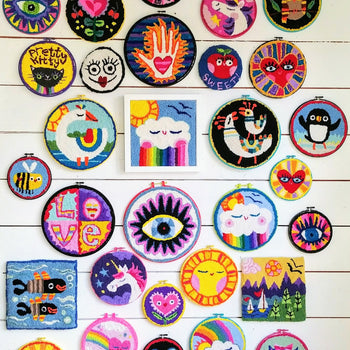 LOVE 10" Punch Needle Embroidery