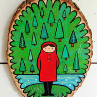 Girl In Pines Print