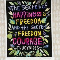 The Secret of Happiness Print