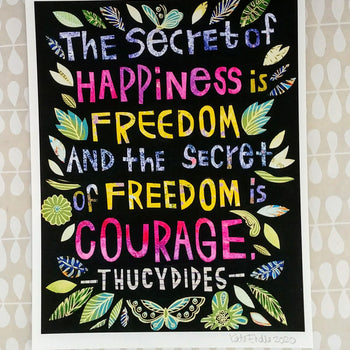The Secret of Happiness Print