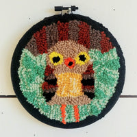 Hooting Owlet Punch Needle 6" Round