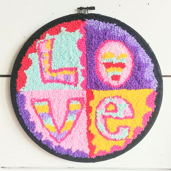 LOVE 10" Punch Needle Embroidery