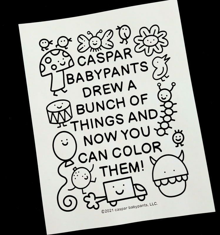 Caspar Drew a Bunch of Things Coloring Packet