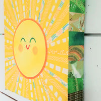 Big Fun Sun Original Collage 8x8"