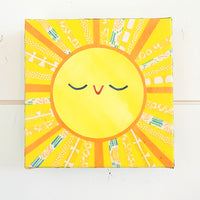 Sunny Sun 6x6" Original Collage