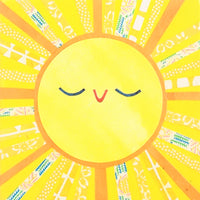 Sunny Sun 6x6" Original Collage
