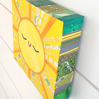 Sunny Sun 6x6" Original Collage