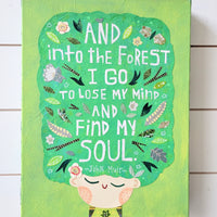 And Into the Forest-Daylight 12x16" Original Collage