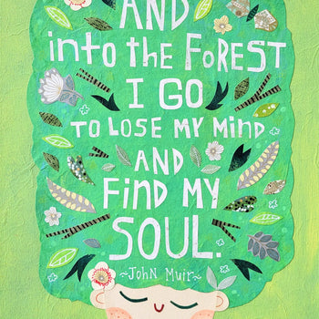 And Into the Forest-Daylight 12x16" Original Collage