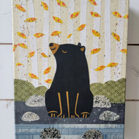 Bear At the River 9x12" Original Collage