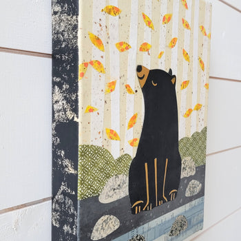 Bear At the River 9x12" Original Collage