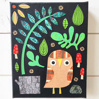Owlette In the Forest 8x10" Original Collage