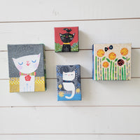 Dandies In a Filed 6x6" Original Collage