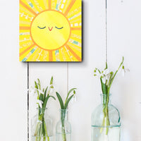 Sunny Sun 6x6" Original Collage