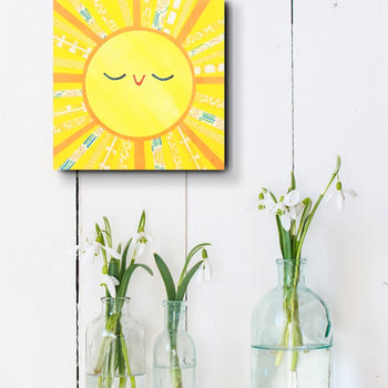 Sunny Sun 6x6" Original Collage