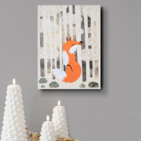Winter Fox 9x12" Original Collage