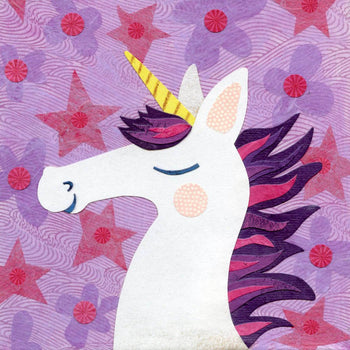 unicorn purple art print