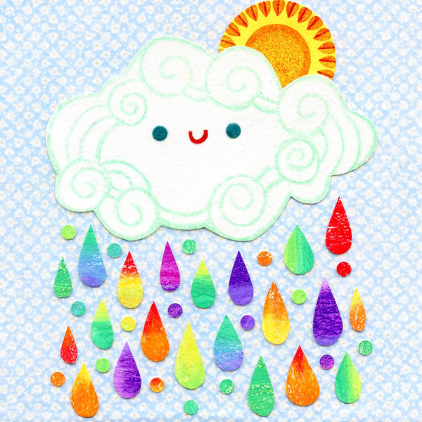 kate endle rainbow cloud art print