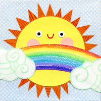 kate endle rainbow sun art print