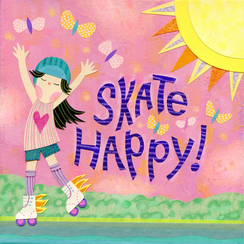roller skating art print kate endle