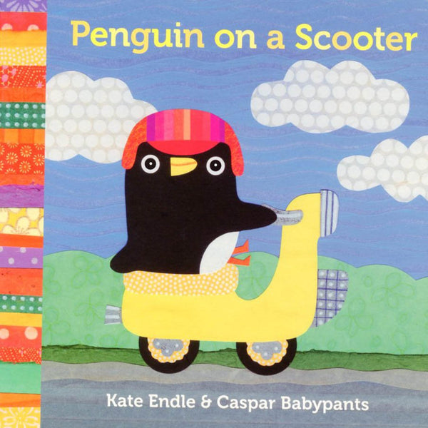 penguin on a scooter kate endle board book for children