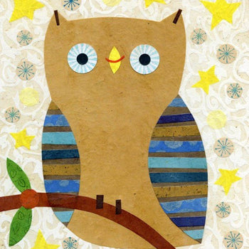 owl stars kate endle art print