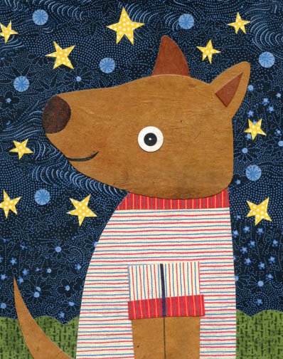 sporty dog art print kate endle